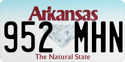 AR license plate 952MHN