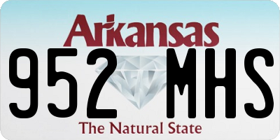 AR license plate 952MHS