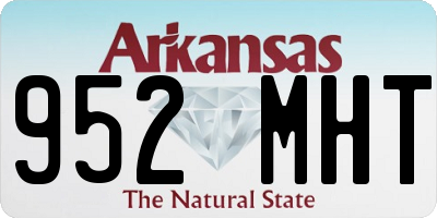 AR license plate 952MHT