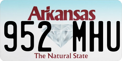 AR license plate 952MHU