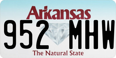 AR license plate 952MHW