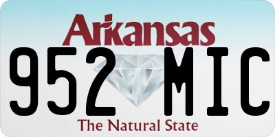 AR license plate 952MIC