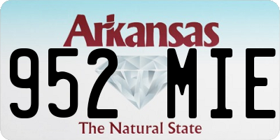 AR license plate 952MIE