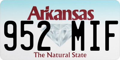 AR license plate 952MIF