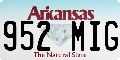AR license plate 952MIG