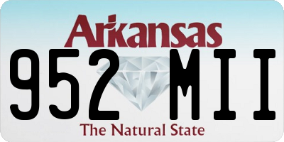 AR license plate 952MII