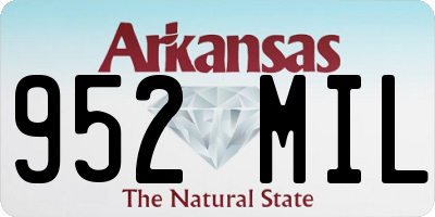 AR license plate 952MIL