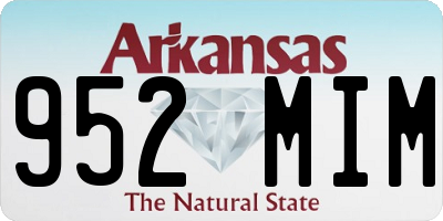 AR license plate 952MIM