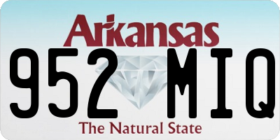 AR license plate 952MIQ