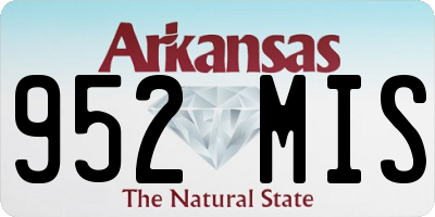 AR license plate 952MIS