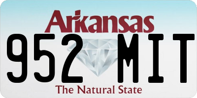 AR license plate 952MIT