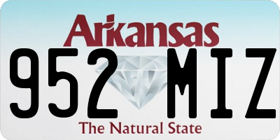 AR license plate 952MIZ