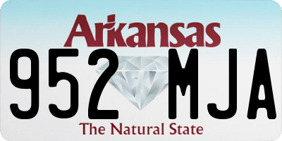 AR license plate 952MJA