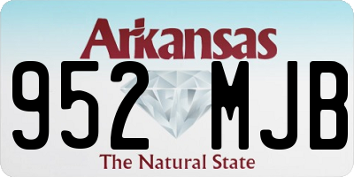 AR license plate 952MJB