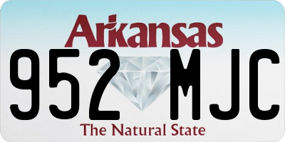 AR license plate 952MJC
