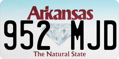 AR license plate 952MJD