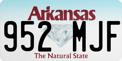 AR license plate 952MJF