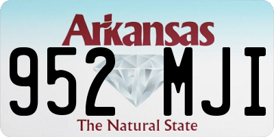 AR license plate 952MJI