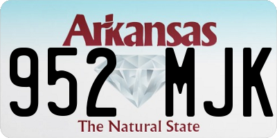 AR license plate 952MJK