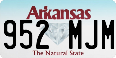 AR license plate 952MJM