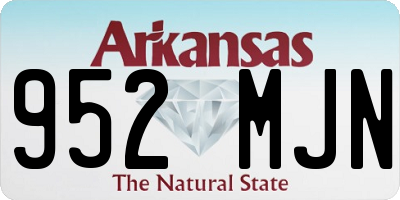 AR license plate 952MJN