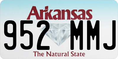AR license plate 952MMJ