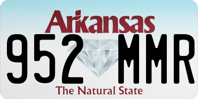 AR license plate 952MMR