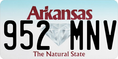 AR license plate 952MNV