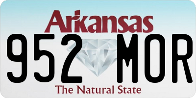 AR license plate 952MOR