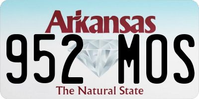 AR license plate 952MOS