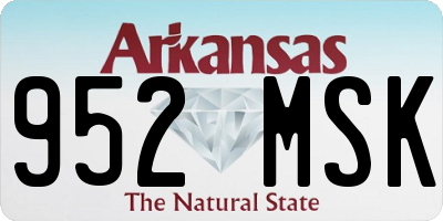 AR license plate 952MSK