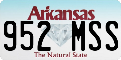 AR license plate 952MSS