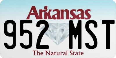 AR license plate 952MST