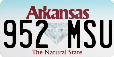 AR license plate 952MSU