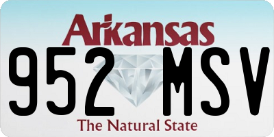 AR license plate 952MSV