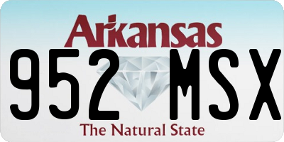 AR license plate 952MSX