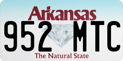 AR license plate 952MTC