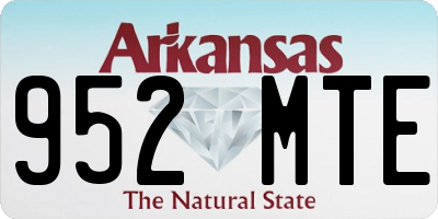 AR license plate 952MTE