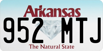 AR license plate 952MTJ