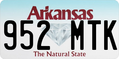 AR license plate 952MTK