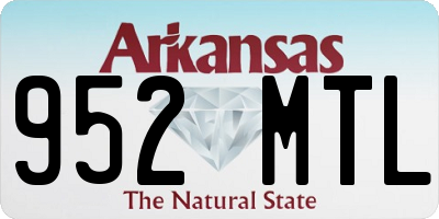 AR license plate 952MTL