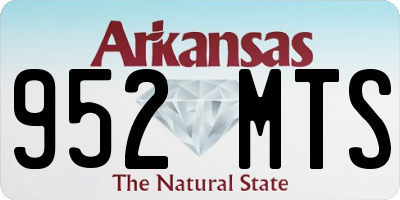 AR license plate 952MTS