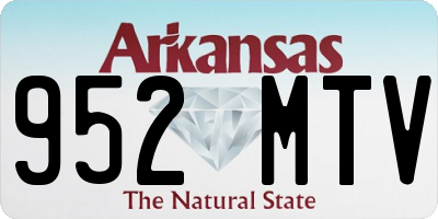 AR license plate 952MTV