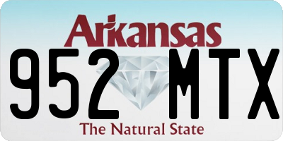 AR license plate 952MTX