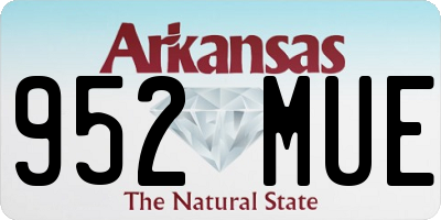 AR license plate 952MUE