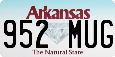 AR license plate 952MUG
