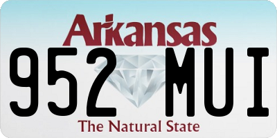 AR license plate 952MUI