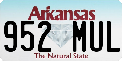 AR license plate 952MUL
