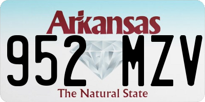 AR license plate 952MZV