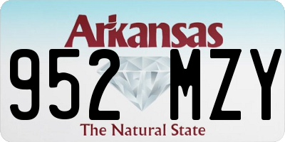 AR license plate 952MZY